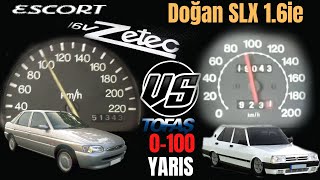 Tofaş Doğan 1.6ie SLX 83 Hp VS Ford Escort clx 1.8 115 Hp 0 100 Hız Denemesi Yarışı (inceleme)