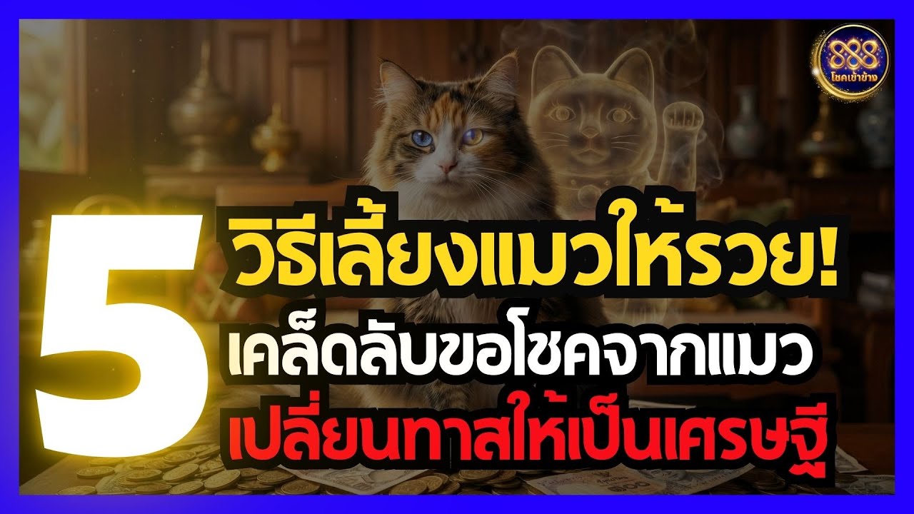 เลี้ยงแมวให้รวย! 5 เคล็ดลับขอโชคจากแมว เปลี่ยนทาสให้เป็นเศรษฐี (สายมูห้ามพลาด) #โชคเข้าข้าง888