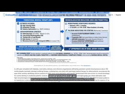 Refractory HTN in diabetic kidney disease — case review | EndlessMedical.AI (16:9)