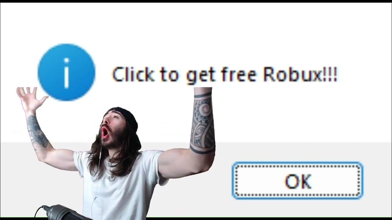 Don t ever click free robux pop ups youtube