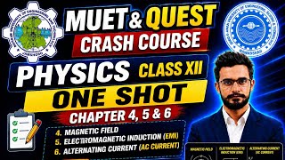 Magnetic Field & EMI MCQS|| Physics Class XII Lecture 2|| MUET Entry Test Preparation