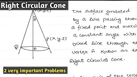 Right circular Cone with 2 solved problems | Right Circular Cone | part - 1