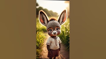 Donkey-man transformation ❤️ #cute #ai #transformation #story #funny #donkey #shortsviral