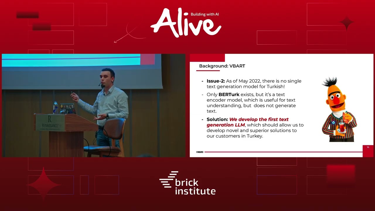 Kumru’nun Geliştirilme Öyküsü | Alive: Building with AI | Melikşah Türker - ML Lead  ⁨@VNGRS⁩