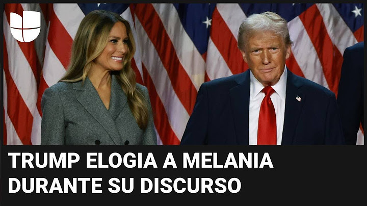 “Quiero agradecer a mi esposa”: las palabras de Trump a Melania durante su discurso de victoria