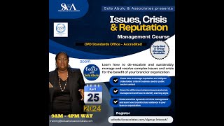 SA&A CPDSO-Accredited Issues, Crisis & Reputation Management - Course Intro Video