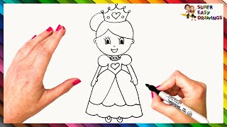 How To Draw A Princess Step By Step 👸 Princess Drawing Easy screenshot 4