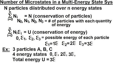 Physics 32.5 Statistical Thermodynamics (14 of 39) Number of Microstates in a Multi-Energy State Sys