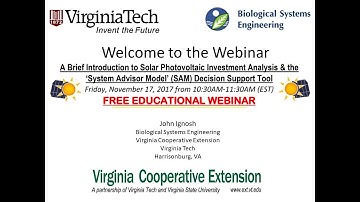An Intro to Solar PV Investment Analysis & the ‘System Advisor Model’ (SAM) Tool (Webinar Recording)