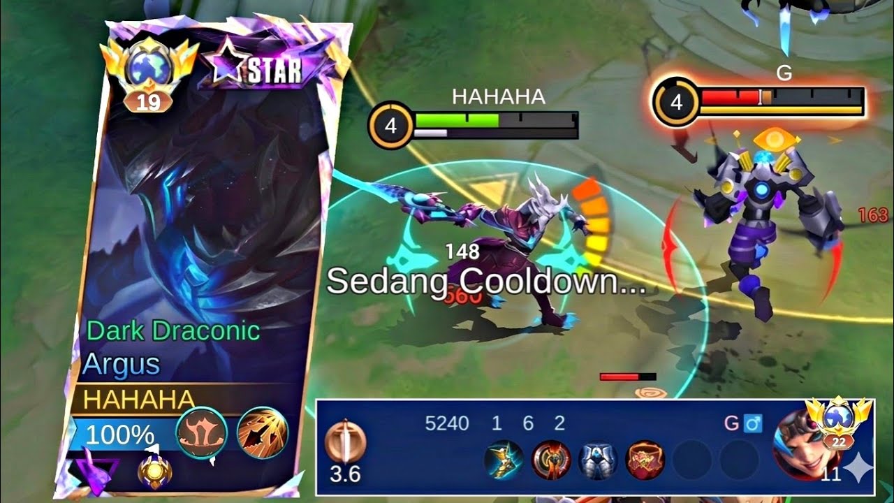 SATU LANE SAMA X. BORG! PAKAI BUILD DAN EMBLEM ARGUS TERSAKIT! BANTAI! KESATTIA ARGUS - MLBB