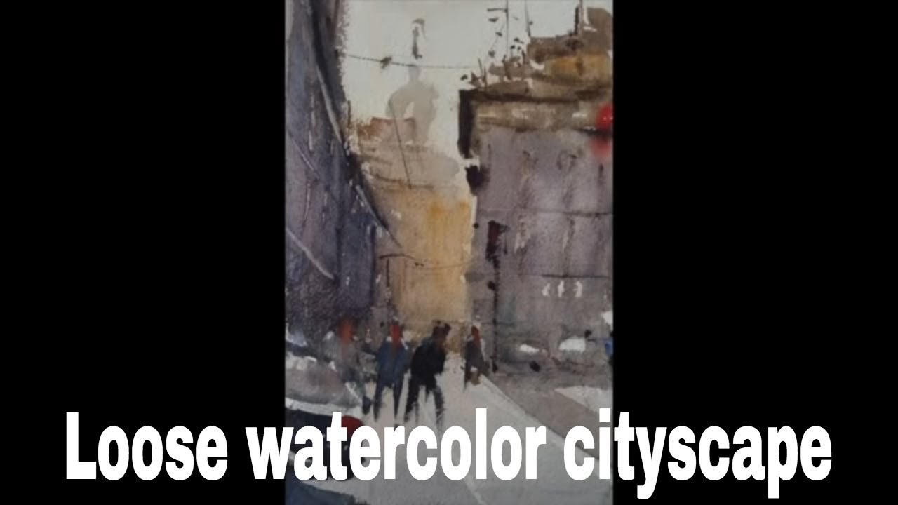 Loose watercolor cityscape painting with Marco Catone