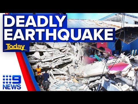 More than 300 people dead in Haiti earthquake | 9 News Australia