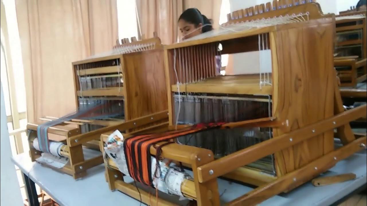 Handloom machine (Table loom 16 Shaft/Lever) YouTube