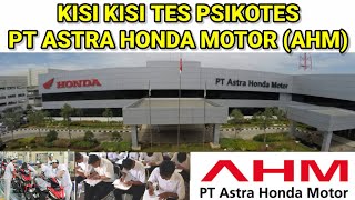 Kisi Kisi Tes Psikotes PT Astra Honda Motor (AHM)
