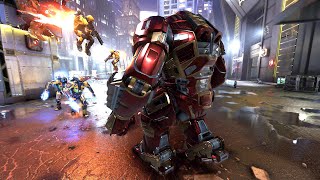 Marvel's Avengers - Iron Man & Hulkbuster Combat, Finishing Moves & Free Roam Gameplay