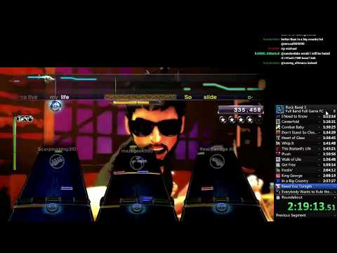 Rock Band 3 Expert FULL BAND - Full Game 100% FC SPEEDRUN in 9:37:12 (WR)