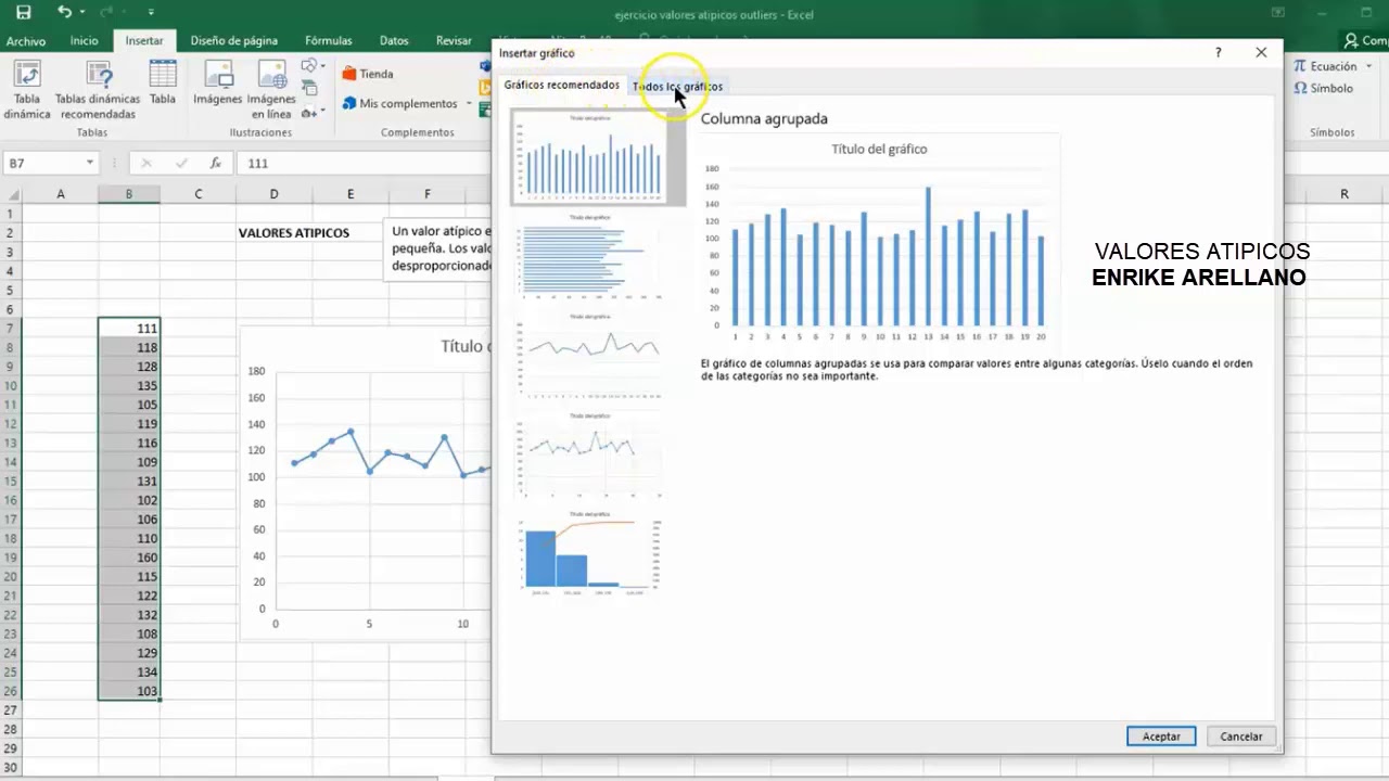 Como identificar valores atípicos con Excel (Identifying outliers with Excel)