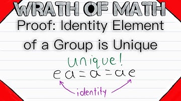 Proof: Identity Element of a Group is Unique | Abstract Algebra