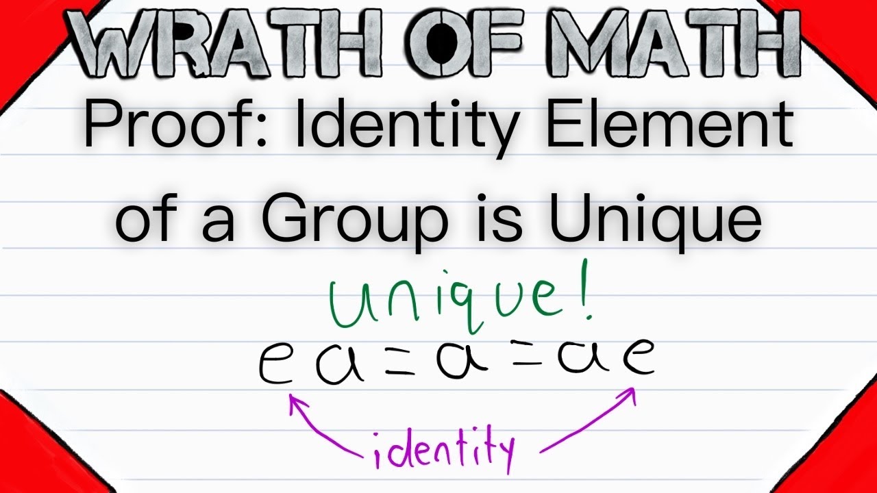 Proof: Identity Element of a Group is Unique | Abstract Algebra Proof: Identity Element of a Group is Unique | Abstract Algebra