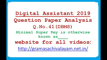 DIGITAL ASSISTANT || QUESTION PAPER ANALYSIS || Q.NO. 41