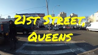 ⁴ᴷ Walking from Astoria, Queens to Downtown Long Island City, NYC via 21st Street & Thomson Avenue
