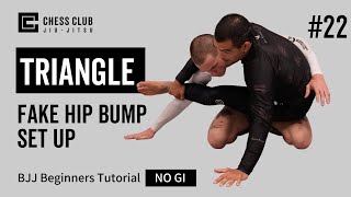 No Gi Bjj Beginners Tutorial - Triangle Set Up Faking The Hip Bump Sweep