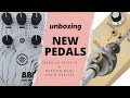 Unboxing our new guitar pedals  fredric effects  buzzing bug audio devices