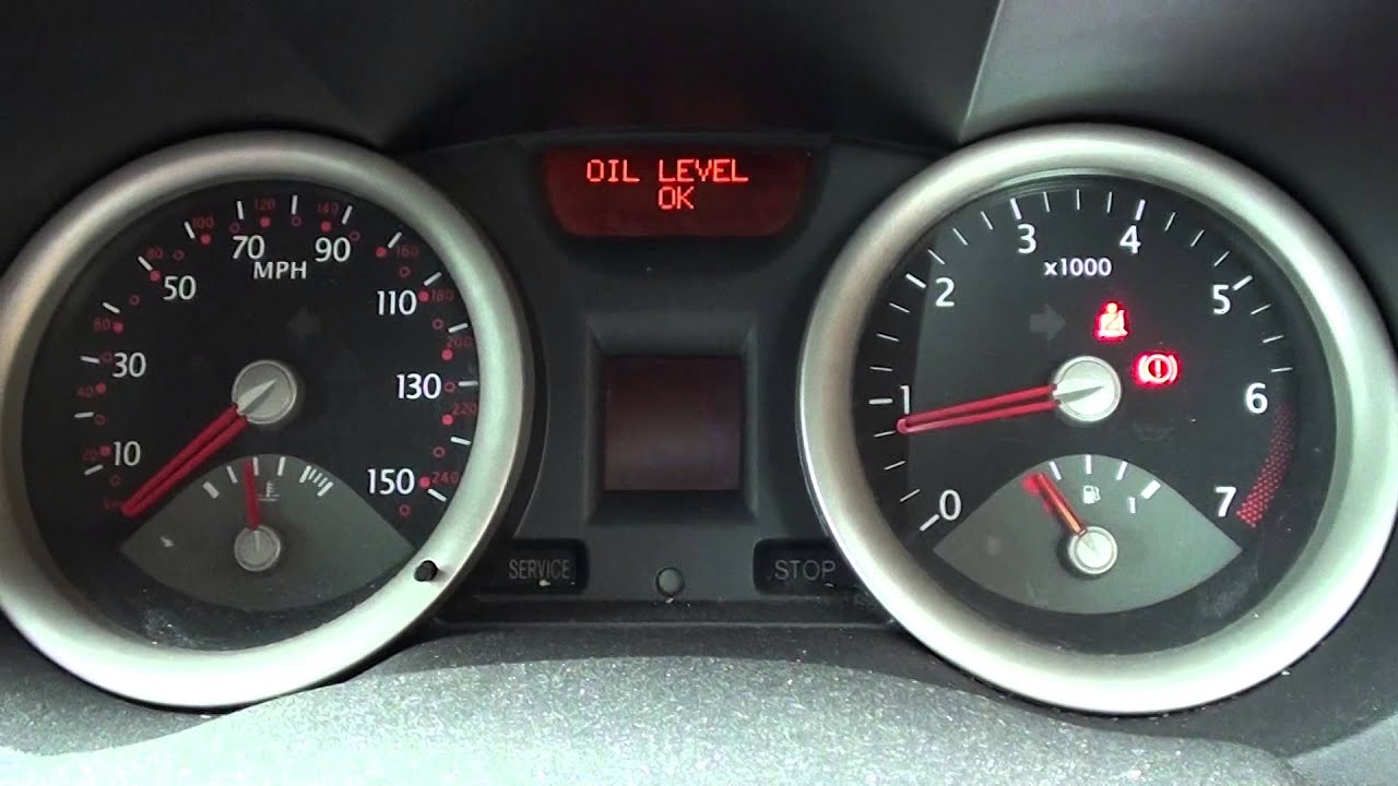Renault Kangoo Dashboard Warning Lights