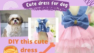 diy dog dress (Trending pink party dress) DIY clothing /old cloth reuse        style your closet