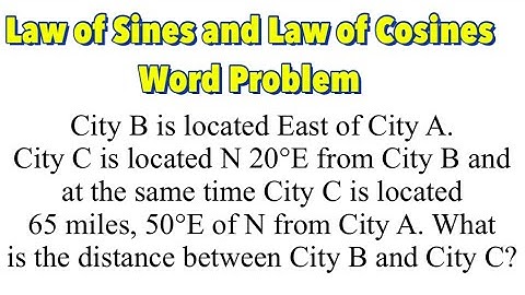 Law of sine and Law of Cosines Word problems (involving Direction)