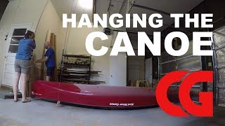 How to hang a canoe from the ceiling