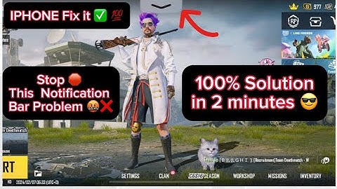 How To Fix Iphone Notification Bar Slide Down In Pubg Mobile