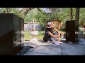 a girl, spray paint and some lockers