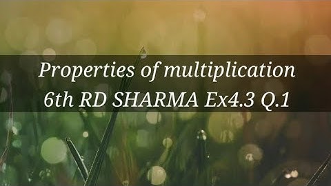 6th RD Sharma Ex 4.3 Q.1