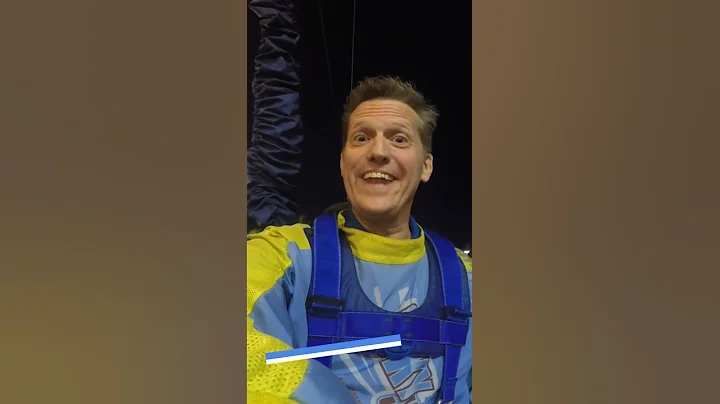 108 Story Jump Over Age 50 AND I AM SCARED OF HEIGHTS: Las Vegas Sky Jump #Shorts