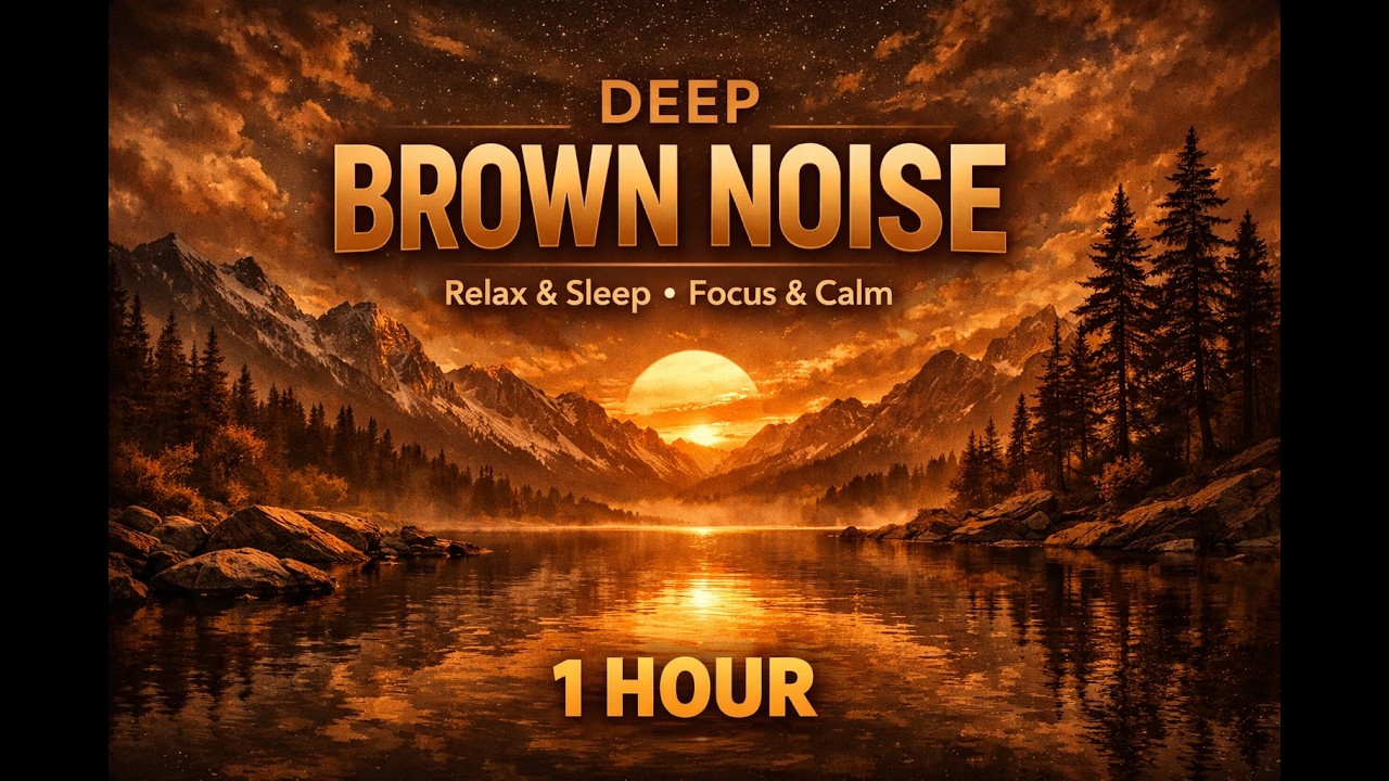 Deep Brown Noise for Sleep, Focus & Relaxation 🌙 1 Hour Dark Ambient ...