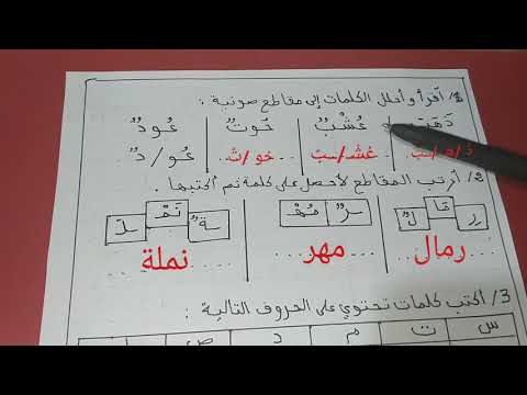 تمارين للمراجعة في مادة اللغة العربية السنة الأولى ابتدائي ترتيب كلمات مشوشة عطلة الشتاء