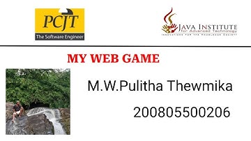 #html #CSS #javascript | 2D Game Development Project | Java institute | PCJT Software Engineering