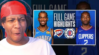 Lvgit Reacts To THUNDER at CLIPPERS | FULL GAME HIGHLIGHTS | January 16, 2024