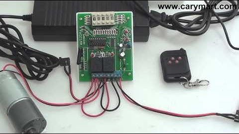 RF Remote Control Kit Controls DC Motor with Adjustable Time Delay Function