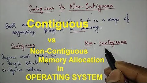 Diffrerence between Contiguous vs Non-Contiguous memory allocation | OS