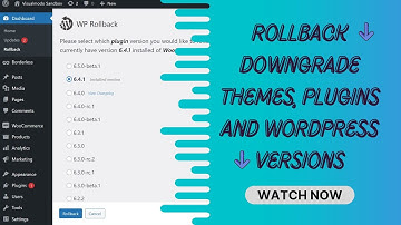 ⏬ How To Rollback Downgrade WordPress Themes Plugins Versions To Older Ones for Free?