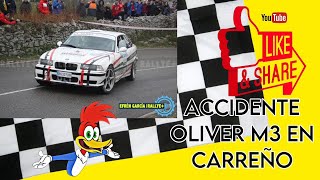 Accidente Oliver y luis en el rallysprint de Carreño 2023 ,BMW M3, ruedas frías !!!!!!!