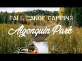 FALL CANOE CAMPING IN ALGONQUIN PARK | 8-DAY LOOP