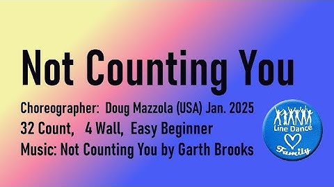 Linedance  -  Not Counting You  -   Demo & Teach