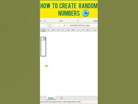 How to create a random data table in excel - YouTube