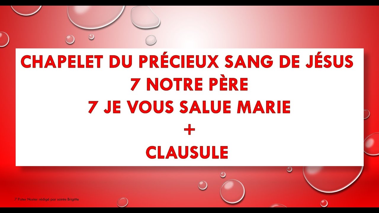 CHAPELET 7 NOTRE PERE 7 JE VOUS SALUE MARIE + CLAUSULE - YouTube