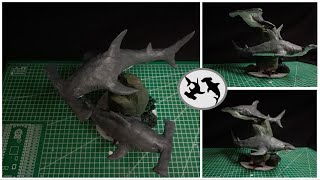 Sculpting Twin Hammerhead Sharks Diorama [Timelapse]