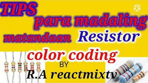 TIPS :HOW TO EASY MEMORIZE  RESISTOR COLOR CODING