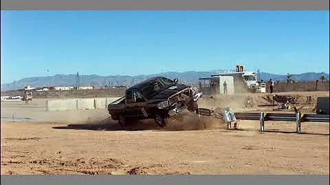 CRASH TESTING: MSKT  Guardrail End Terminal Test 3-33 with Pickup